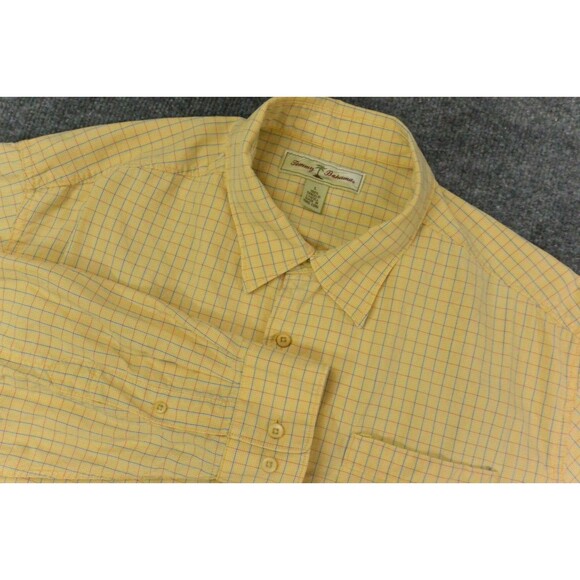 Tommy Bahama‎ Shirt Mens Large Yellow Check - Picture 1 of 9